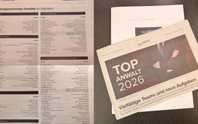 Anne-Kathrin Renz unter den TOP Rechtsanwältinnen 2026 laut F.A.Z.-Institut